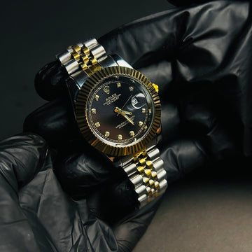 Rolex Oyster Perpetual Datejust - Black Dial two tone