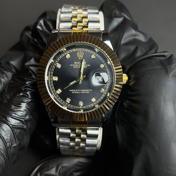 Rolex Oyster Perpetual Datejust - Black Dial two tone