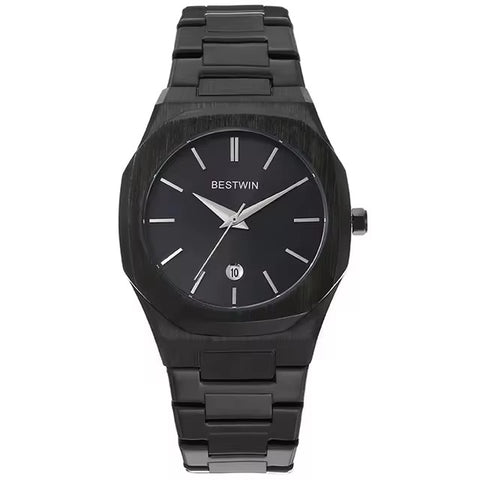 BESTWIN 813 Luxury Brand Trend Men's Wrist Watch Stainless Steel - Full Black
