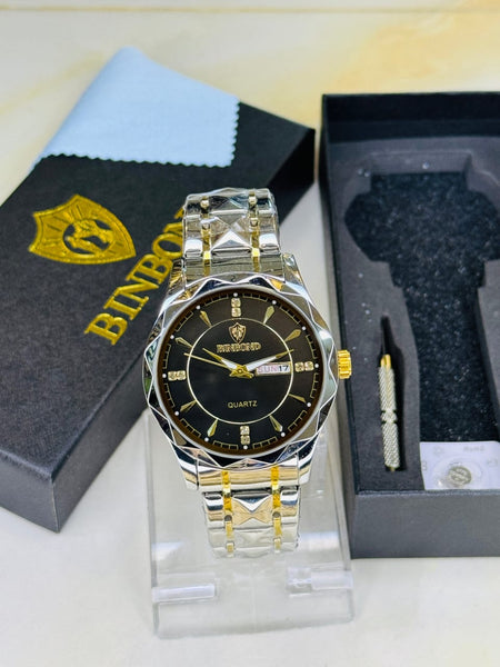 Premium Branded Binbond Watch - Black Dial