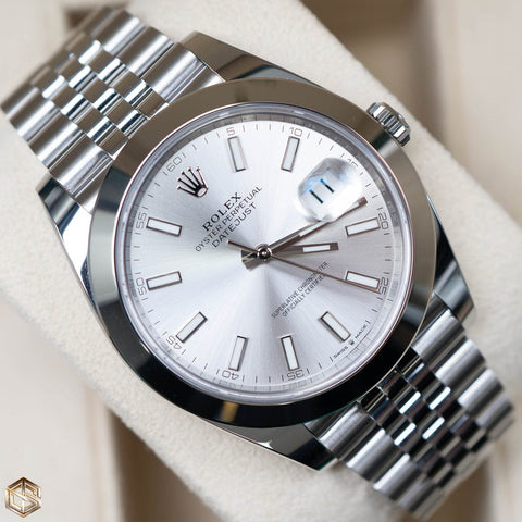 Rolex Silver Chain Men's - With Date