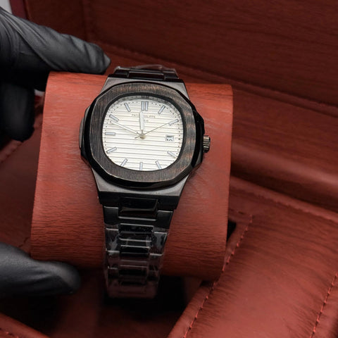 Pattek Phillip Black Chain With Black Dial