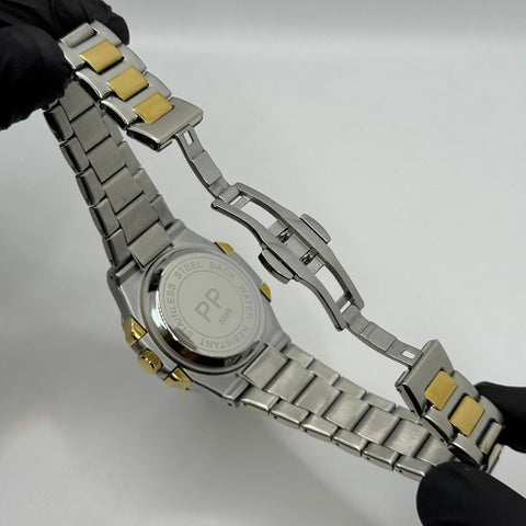 Pattek Phillip Blue Dial Men's Watch - With Golden TwoTone
